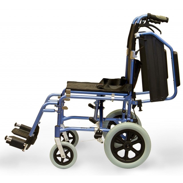 Aktiv X2 Lite Aluminium Transit Wheelchair - Armrests Folded Up