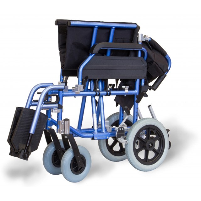 Aktiv X4 Heavy Duty Aluminium Transit Wheelchair - Folded